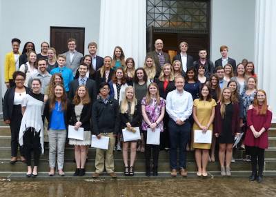 2018 Initiates on the Chapel Steps